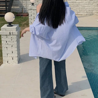 Stripped Drop Shoulder Shirt