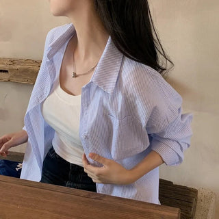 Stripped Drop Shoulder Shirt