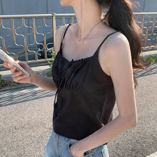 Slim solid color vest top