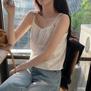 Slim solid color vest top