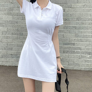 Slim A-Line Mini Polo Dress