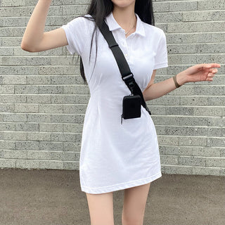 Slim A-Line Mini Polo Dress