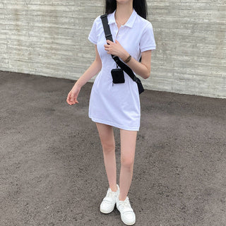 Slim A-Line Mini Polo Dress