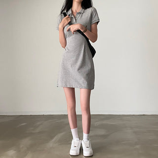Slim A-Line Mini Polo Dress