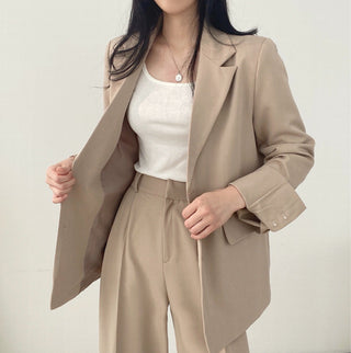 Solid Color Blazer and Pant Sets