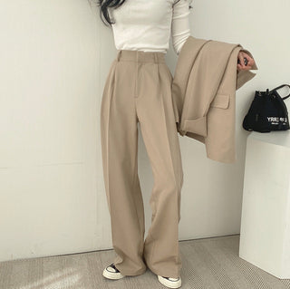 Solid Color Blazer and Pant Sets