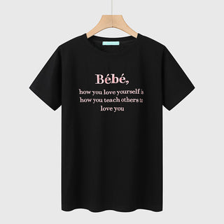 Embroidery round neck T -shirt