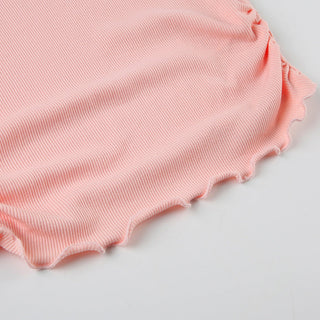 Fake two pieces lace collar top