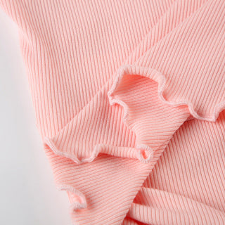 Fake two pieces lace collar top