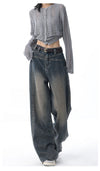Retro wide Leg denim jeans