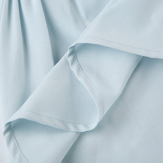 Bow detail Ruffle Trim V-Neck Backless Top