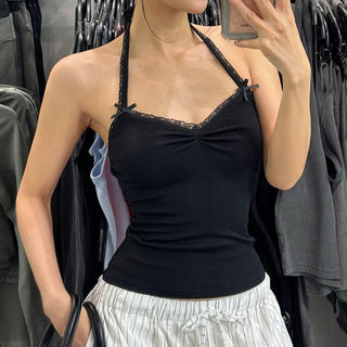 Lace detail tank top