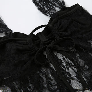 Y2k lace strap top