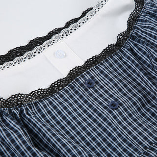 Fake two pieces of lace stacking top