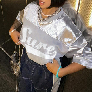 Oversized Y2k Sporty Top