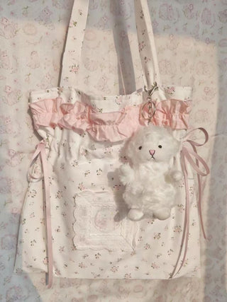 fresh floral tote shoulder bag