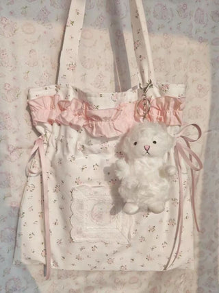 fresh floral tote shoulder bag