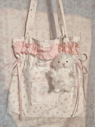 fresh floral tote shoulder bag