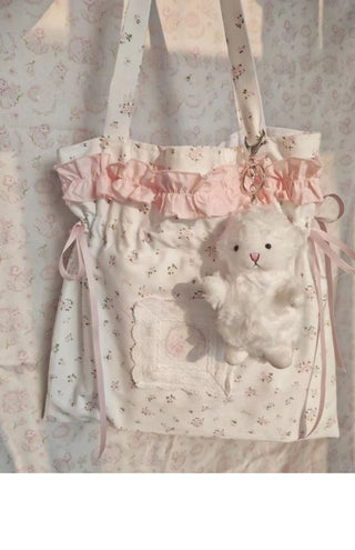 fresh floral tote shoulder bag