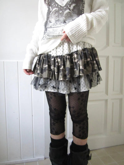 Stars Camouflage Mesh Tulle Cake Dress