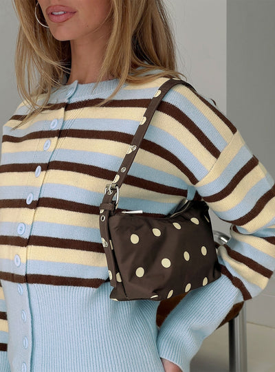 Winta Shoulder Bag Brown Polka