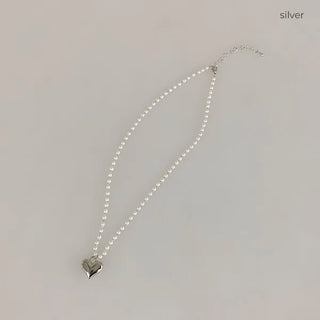 Pearl heart necklace