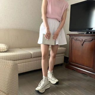 A-line cotton flared skirt
