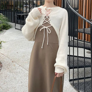 2-way knit bolero cardigan