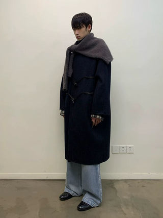 NEVERSEEZ Handmade Wool Blend Duffle Coat