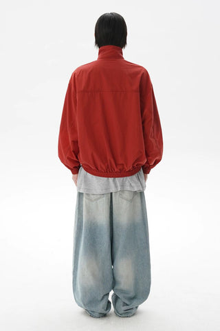 [MASONPRINCE] Lightweight Nylon Stand Collar Jacket