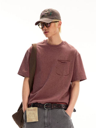[Monterest] Speckled Yarn Workwear Pocket Tee