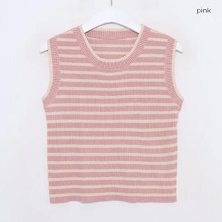 Striped Sleeveless Knit