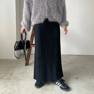Long knit skirt