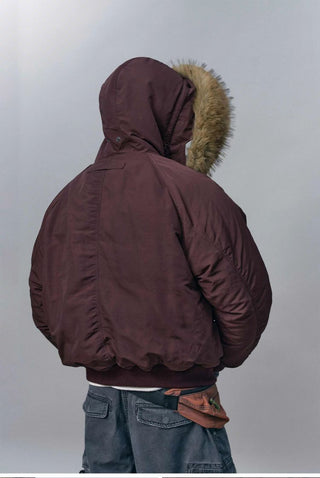 [Monterest] N2B Hooded Down Jacket with Fur Trim