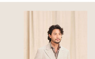 [CULTUM] Herringbone Peak Lapel Double Breasted Suit