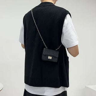 Quilted leather mini bag