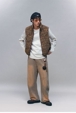 [Monterest] Reversible Fleece Stand Collar Vest
