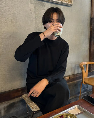 Waffle Semi-Cropped Long-Sleeve T-Shirt