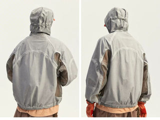 [Monterest] Washed 4-Way Stretch Mesh Hooded Jacket
