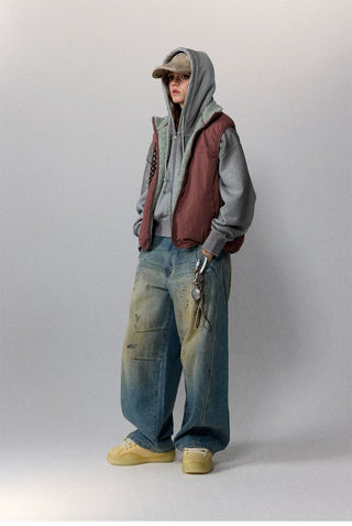 [Monterest] Reversible Fleece Stand Collar Vest
