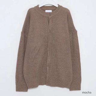 U-neck knit cardigan