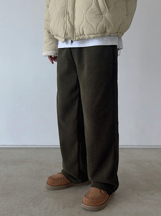 Steady Fleece-Lined Corduroy Wide Pants