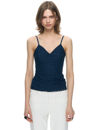 [NECY] Floral Lace Slim Camisole (2color)