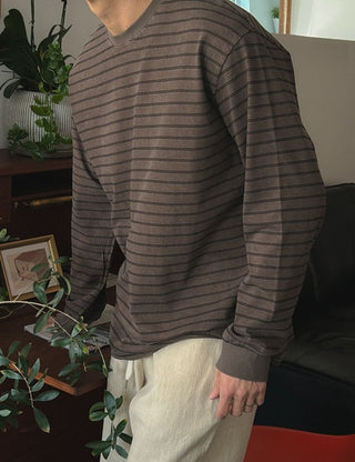 Leaf Pigment Striped Long Sleeve (4 colors)