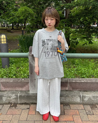 Checked gathered shoulder bag