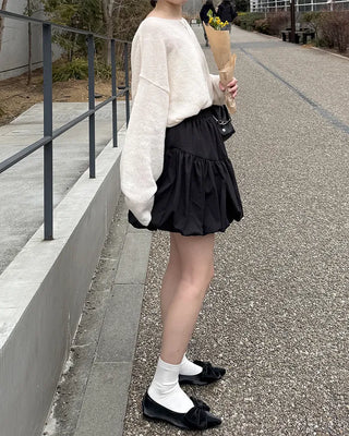Boat neck loose fit knit