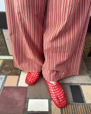 Striped cotton easy pants