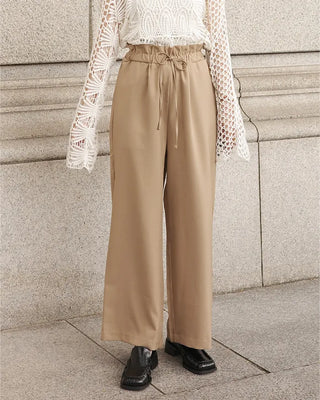 (ORIGINAL) High-waisted frill banding pants