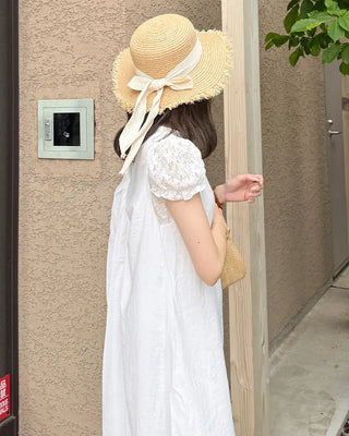 Puff lace see-through T-shirt