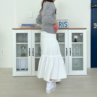 Frilled Can-Can Long Skirt